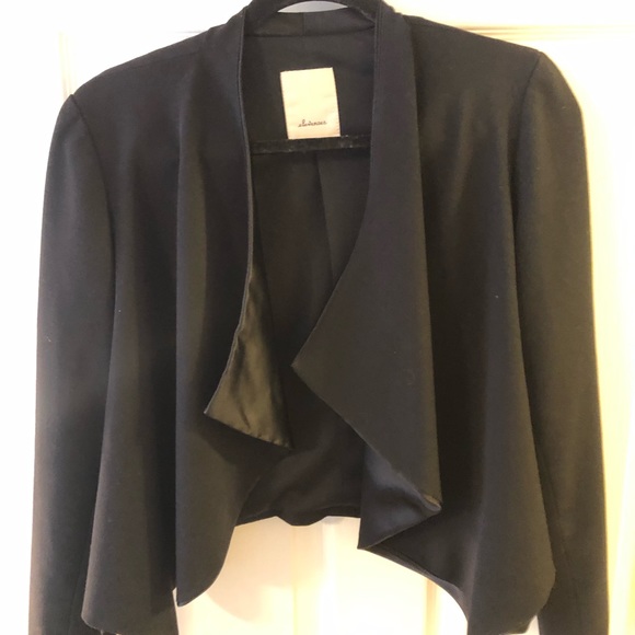 elevenses Other - Cropped black blazer with satin lapels. elevenses Other - Cropped black blazer with satin lapels.
